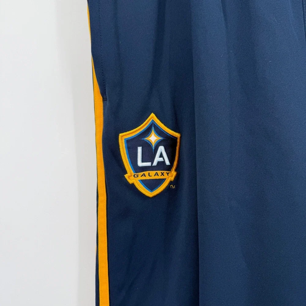 Adidas Track Pants Mens XL LA Galaxy Soccer Navy Blue Yellow Athletic Joggers